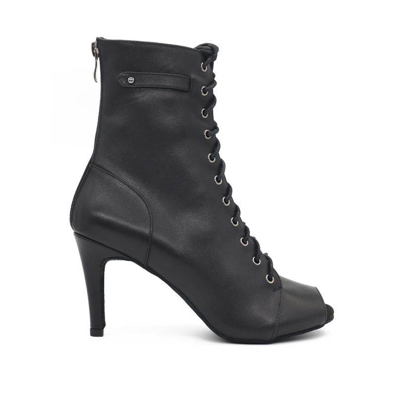 Malia sort skinn - 8,5 cm stiletthæl